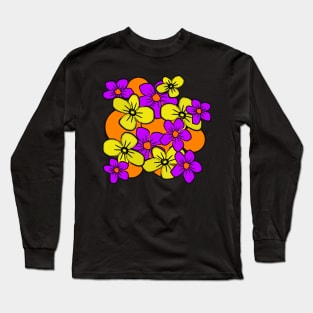 retro floral design Long Sleeve T-Shirt